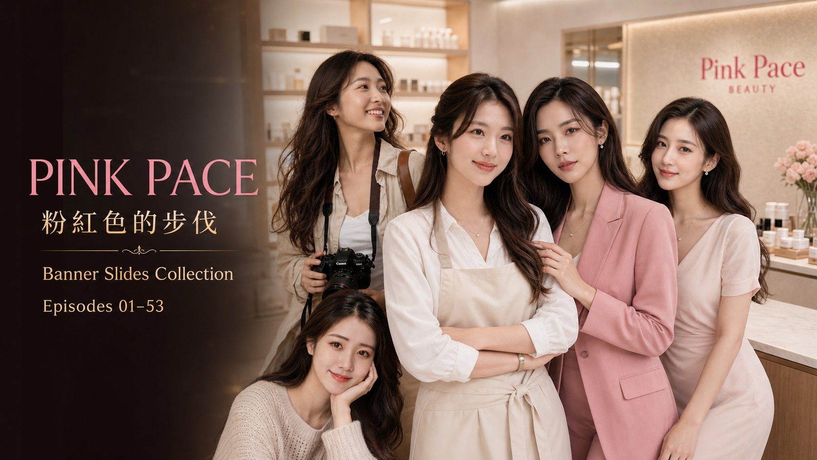 Pink Pace Banner Slides Collection 團隊主視覺